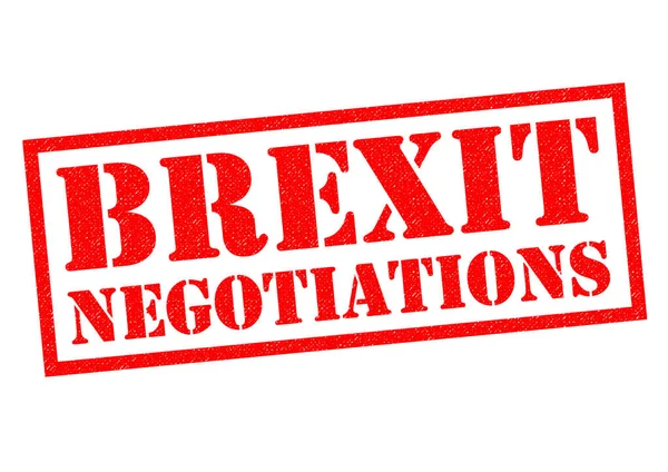 BREXIT NÉGOCIATIONS Timbre en caoutchouc — Photo