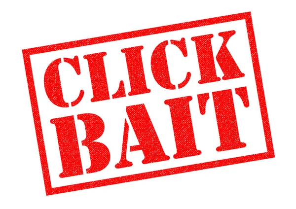 Selo de borracha CLICK BAIT — Fotografia de Stock