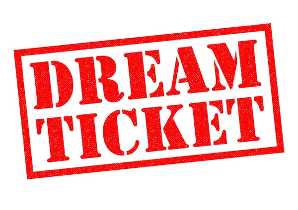 DREAM TICKET Rubber Stamp — Stock Photo, Image