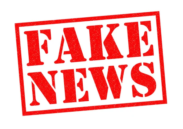 Timbro di gomma notizie false — Foto Stock