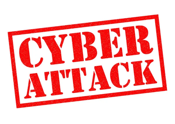 CYBER ATTACK Timbre en caoutchouc — Photo