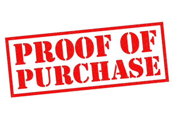 PROOF OF PURCHASE — Stock Photo, Image