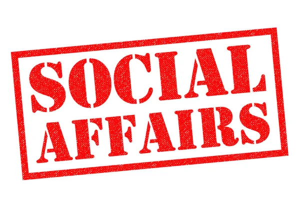 SOCIAL AFFAIRS Rubber Stamp — Stock Photo, Image