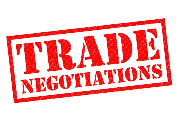TRADE NEGOTIATIONS Rubber Stamp — Stock Photo, Image