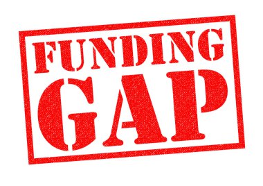 FUNDING GAP Rubber Stamp clipart