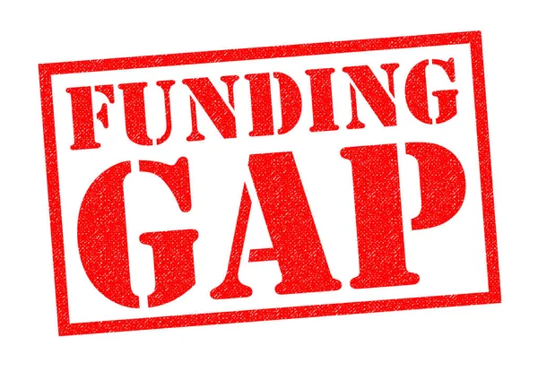 Financiering van Gap Rubberstempel — Stockfoto