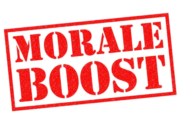 MORALE BOOST Rubber Stamp — Stock Photo, Image