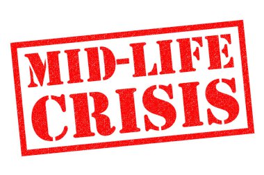 MID-LIFE CRISIS Rubber Stamp clipart