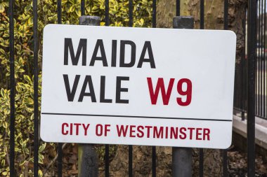 Maida Vale Street Sign in London clipart