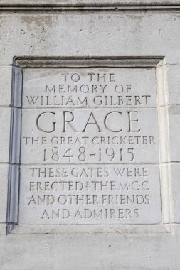WG Grace plak Lords Cricket yere