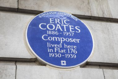 Eric Coates Londra plak mavi