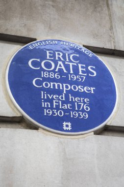 Eric Coates Londra plak mavi