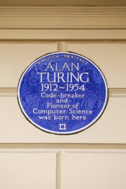Alan Turing Blue Plaque in London clipart