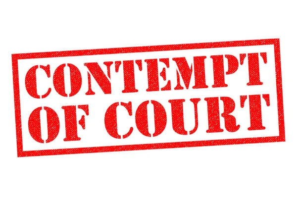 CONTEMPT OF COURT Rubber Stamp — Stock Photo, Image