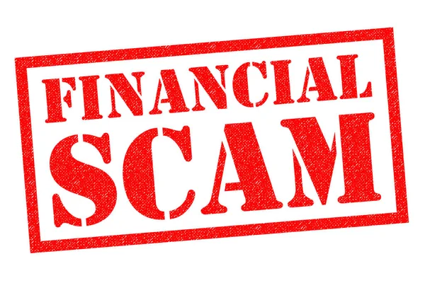 FINANCIAL SCAM Rubber Stamp — Stock Photo, Image