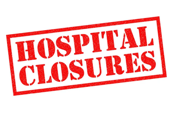 HOSPITAL CLOSURES Rubber Stamp — Stock Photo, Image