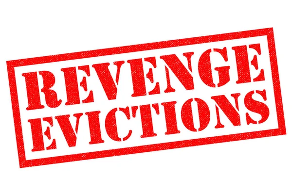 REVENGE EVICTIONS Timbre en caoutchouc — Photo