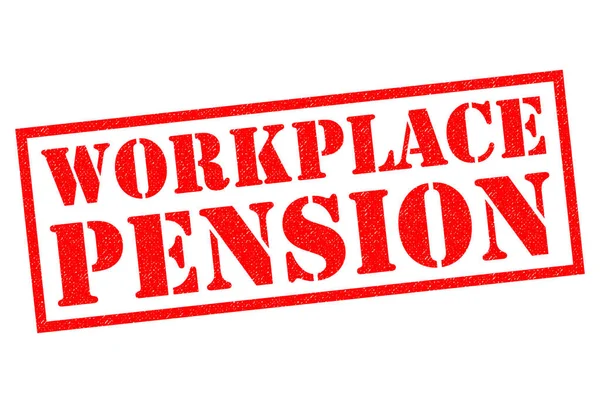 Arbetsplats Pension gummistämpel — Stockfoto