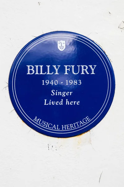 Billy Fury Plaque in London