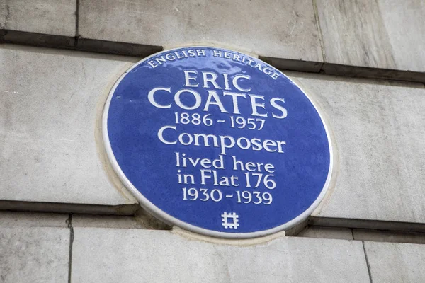 Eric Coates modrá deska v Londýně — Stock fotografie