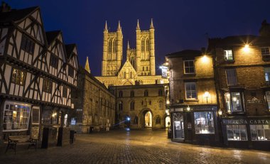 Lincoln Cathedral in the historic city of Lincoln, UK clipart