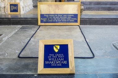 William Shakespeare Stratford Upon Avon içinde mezar