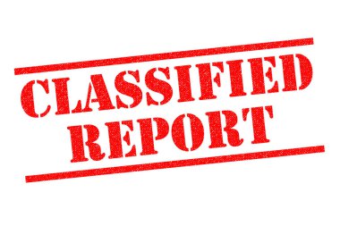 CLASSIFIED REPORT Rubber Stamp clipart