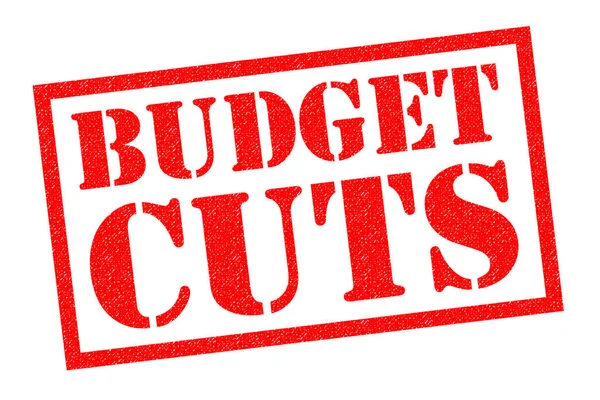 Budget nedskärningar gummistämpel — Stockfoto
