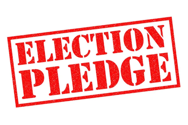 ELECTION PLEDGE Rubber Stamp — Stock Photo, Image