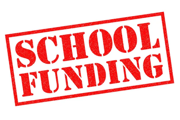 Skolan finansiering gummistämpel — Stockfoto