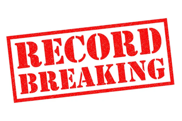 Record Breaking Rubberstempel — Stockfoto