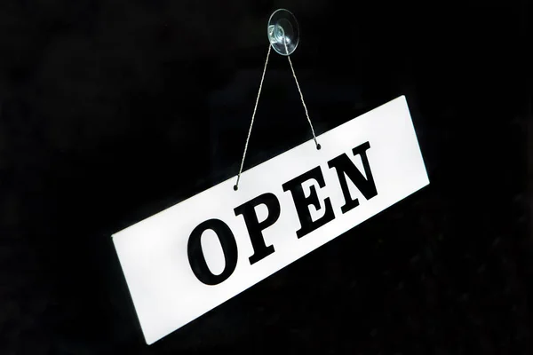 Open Sign on a Window — Stock Photo, Image