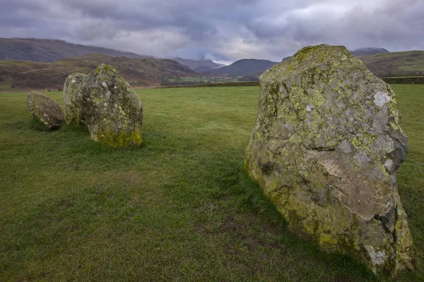 Castlerigg Stone Circle στην περιοχή της λίμνης — Φωτογραφία Αρχείου