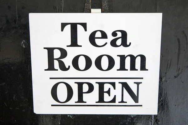 Tea Room Open — Stock Photo, Image