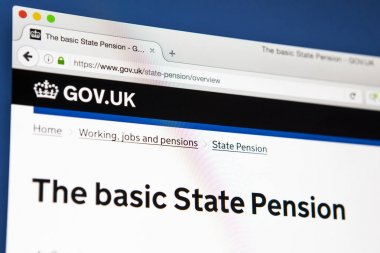 State Pension Information on UK Government Website clipart