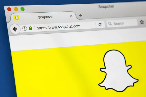 Snapchat Official Website — Stock fotografie