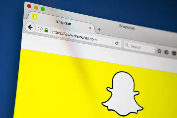 Snapchat Official Website — Stock fotografie