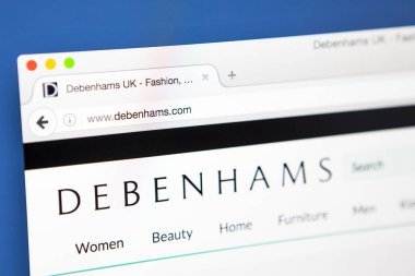 Debenhams resmi web sitesi