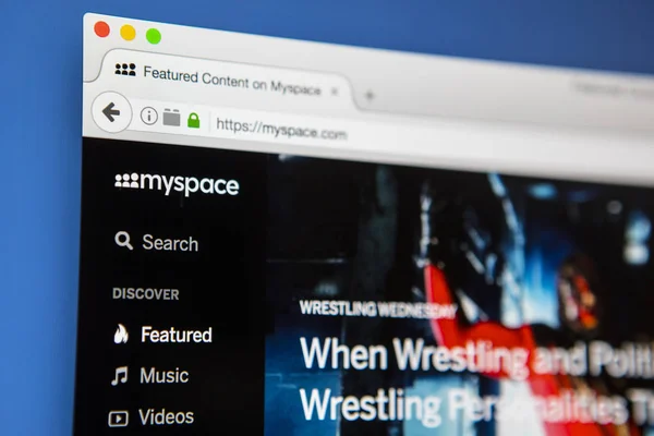 Myspace Official Website — Stock Photo, Image