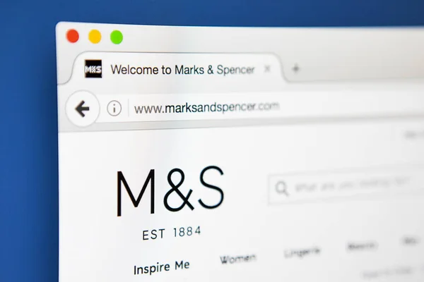 Marks and Spencer Website — Stock Photo, Image