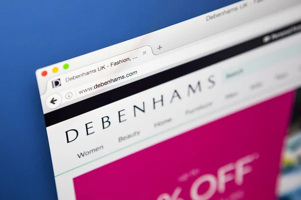 Debenhams Web oficial — Foto de Stock