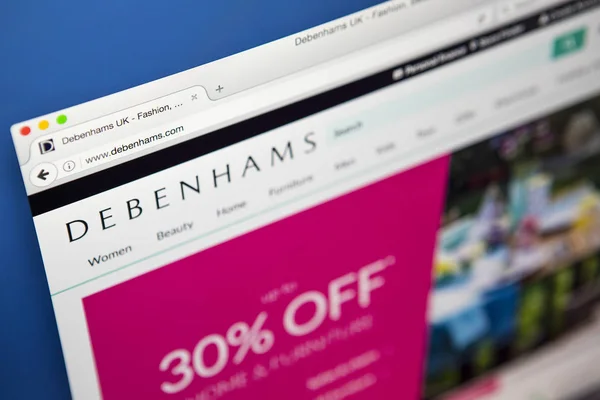 Debenhams Web oficial — Foto de Stock