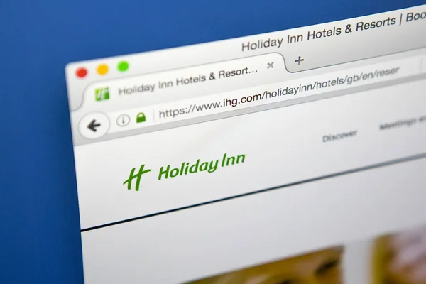 Holiday Inn hemsida — Stockfoto