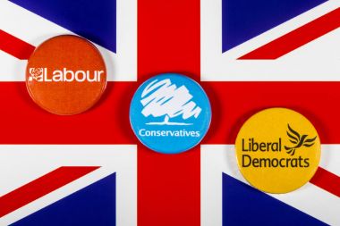 Labour, Conservatives and Liberal Democrats clipart