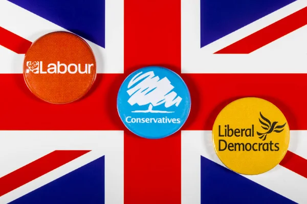 Labour, Conservatives and Liberal Democrats — Stock Photo, Image