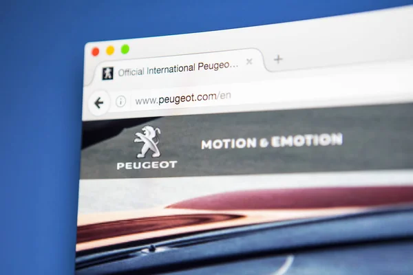 Peugeot Sitio web oficial — Foto de Stock