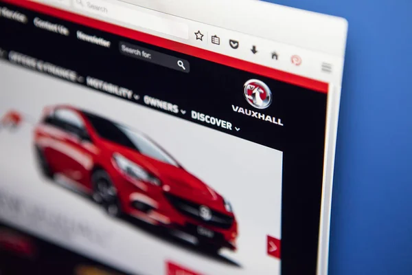 Vauxhall Web oficial — Foto de Stock