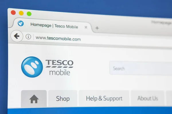 Tesco Mobile Official Website — Stock Photo, Image