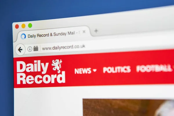 Daily Record Official Website — Stock Photo, Image