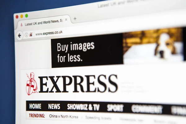 Daily Express Website — Stockfoto